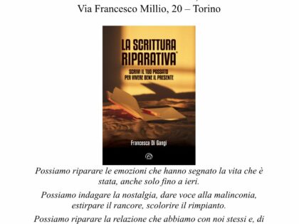 Francesca Di Gangi presenta Scrittura riparativa, Torino 15/12/2021