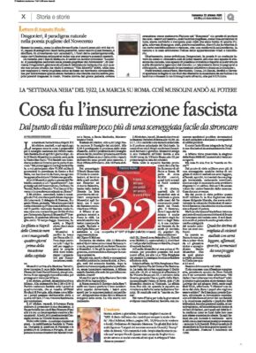 FB Marcia su Roma, articolo Quotidiano del Sud 23.10.22